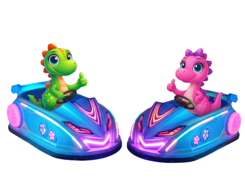 Rex og rina køre Glow carts